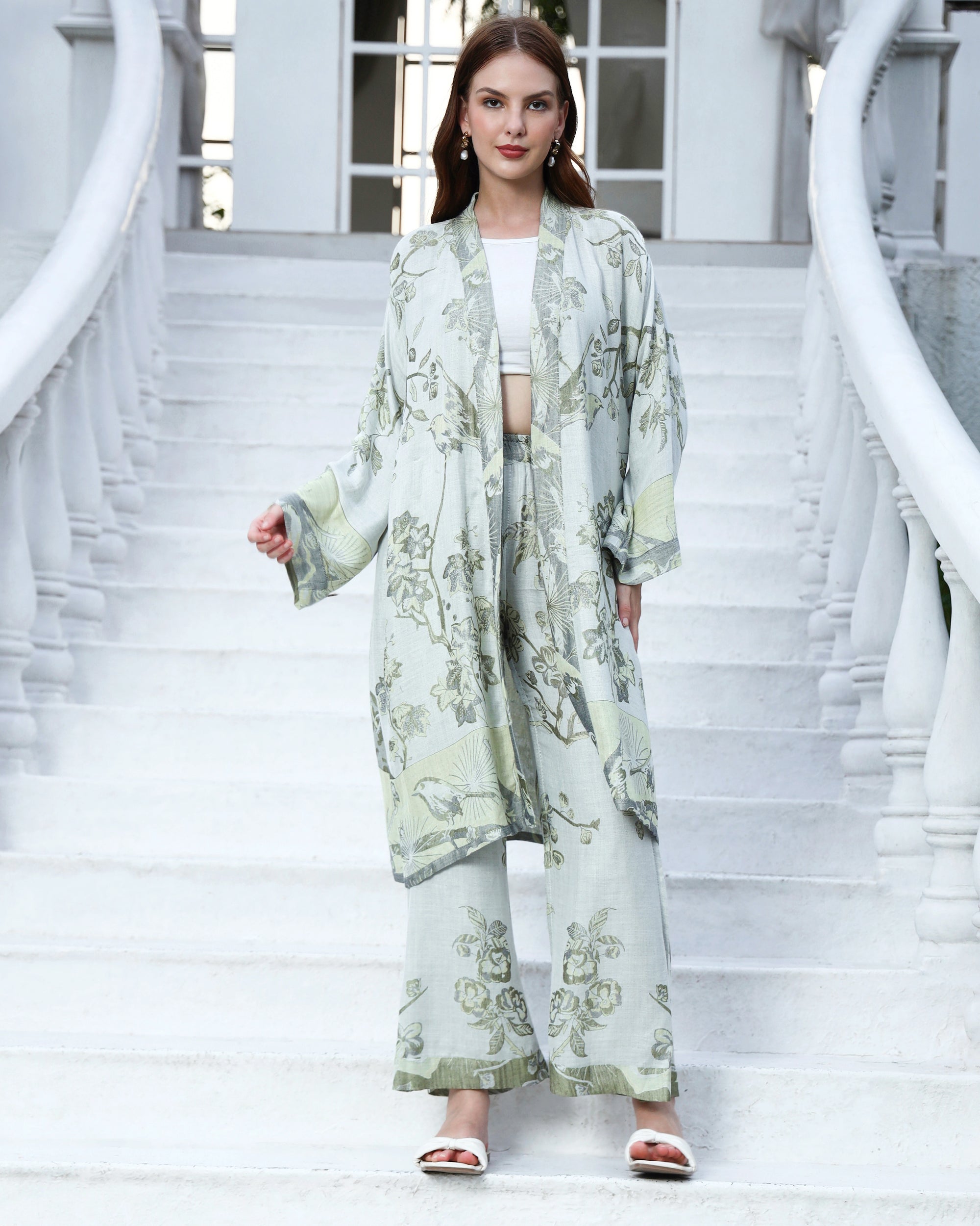 Mint mist - Short kaftan shirt