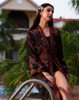 Noir cherry - Kaftan robe