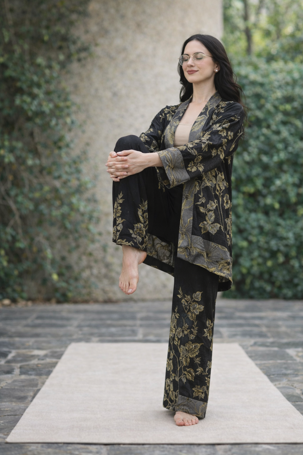 The Art of Unwinding: How Cashmere & Silk Robes Deepen Yoga Practice