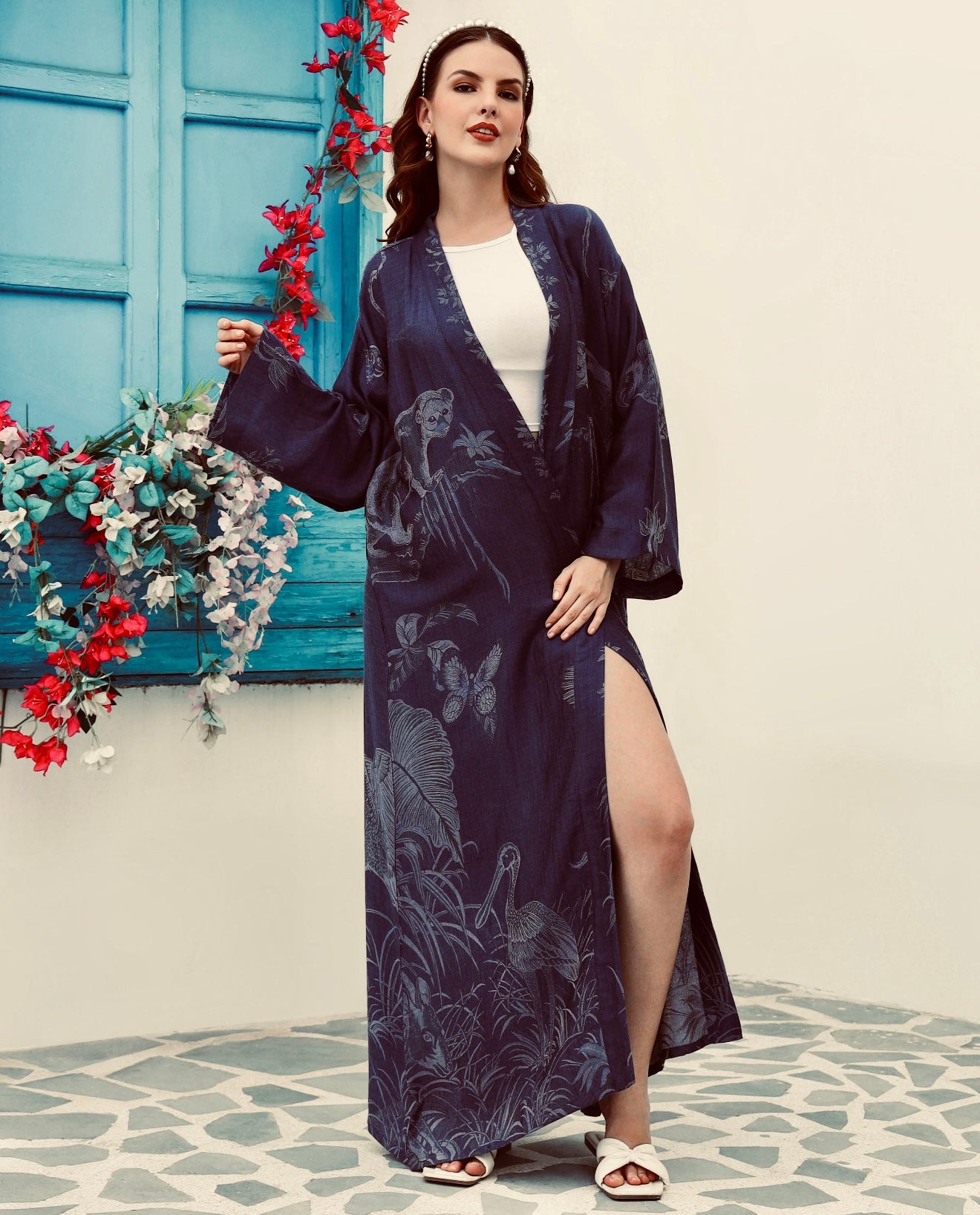 Navy - Kaftan robe