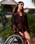 Noir cherry - Kaftan robe