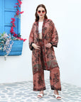 Noir cherry -  Short kaftan shirt